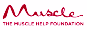 Muscle, the Muscle Help Foundation logo in red