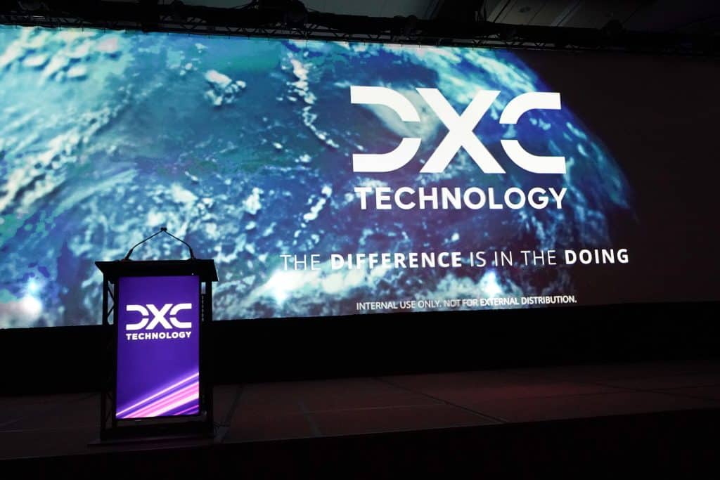 DXC Technology Main Stage Scenic and Branding